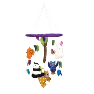 Felted Jungle Theme Mobile Hanging