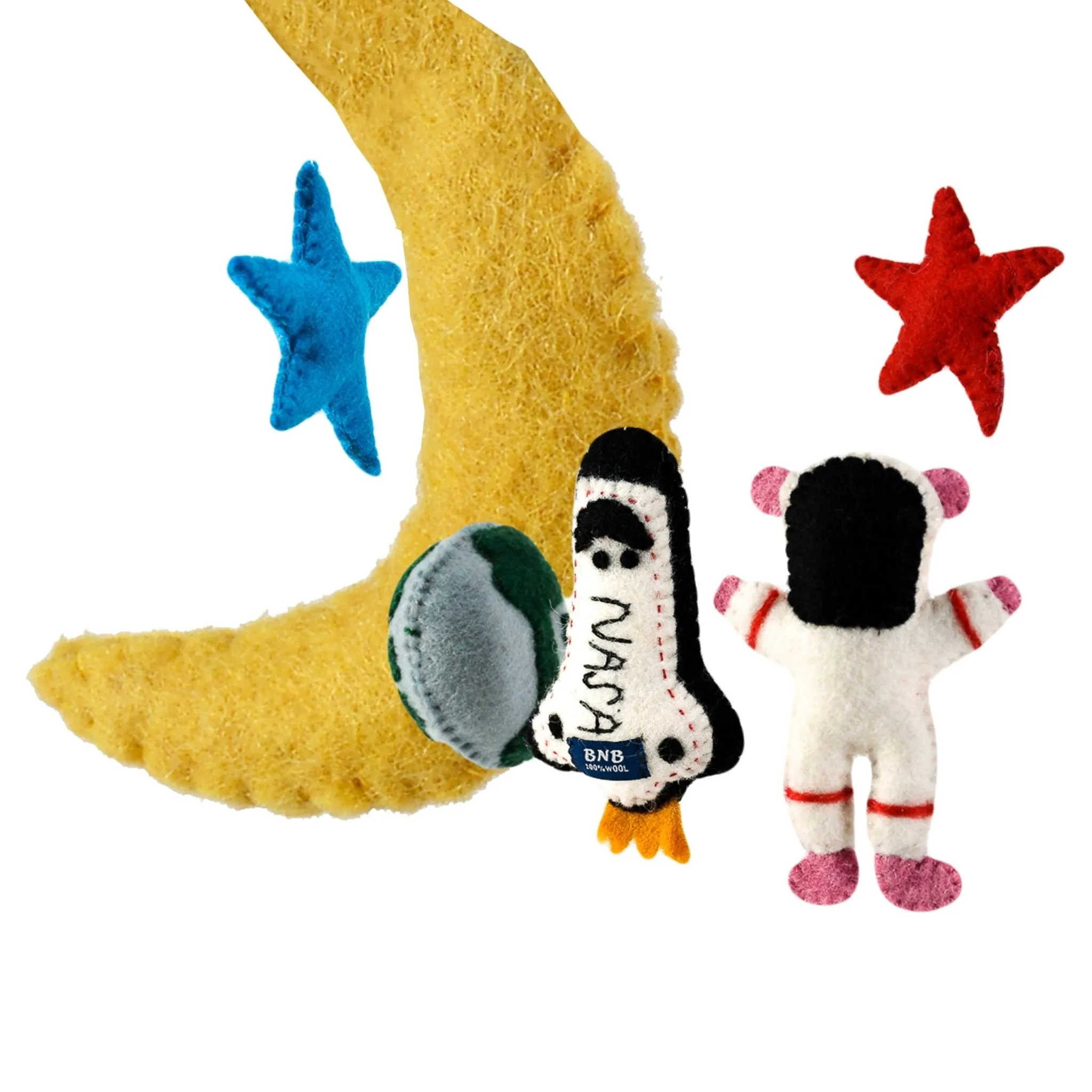 Felted Nasa Theme Mobile Hanging