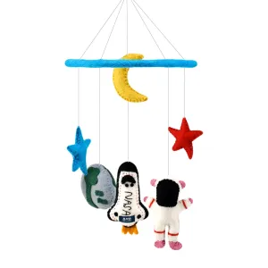 Felted Nasa Theme Mobile Hanging