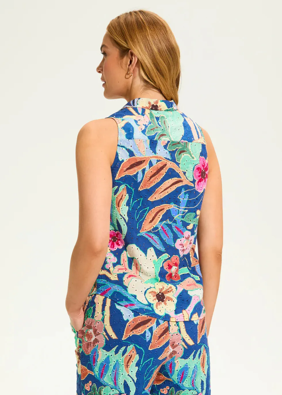 Floral Jungle Sleeveless Shirt