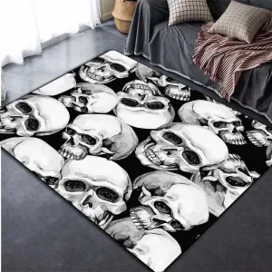 Flower skull Carpets for Living Room 3D Printed  Rugs for Bedroom and Office Soft Non Slip Modern Carpet