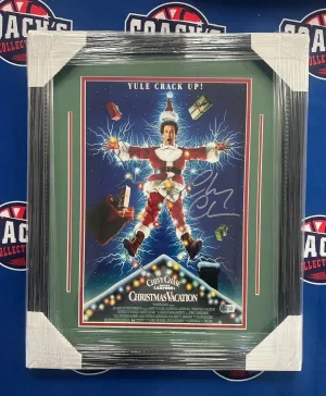 FRAMED Chevy Chase Autographed Christmas Vacation 11x17 Mini Movie Poster (Beckett)