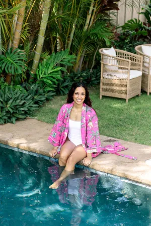 Fuchsia Jungle Robe