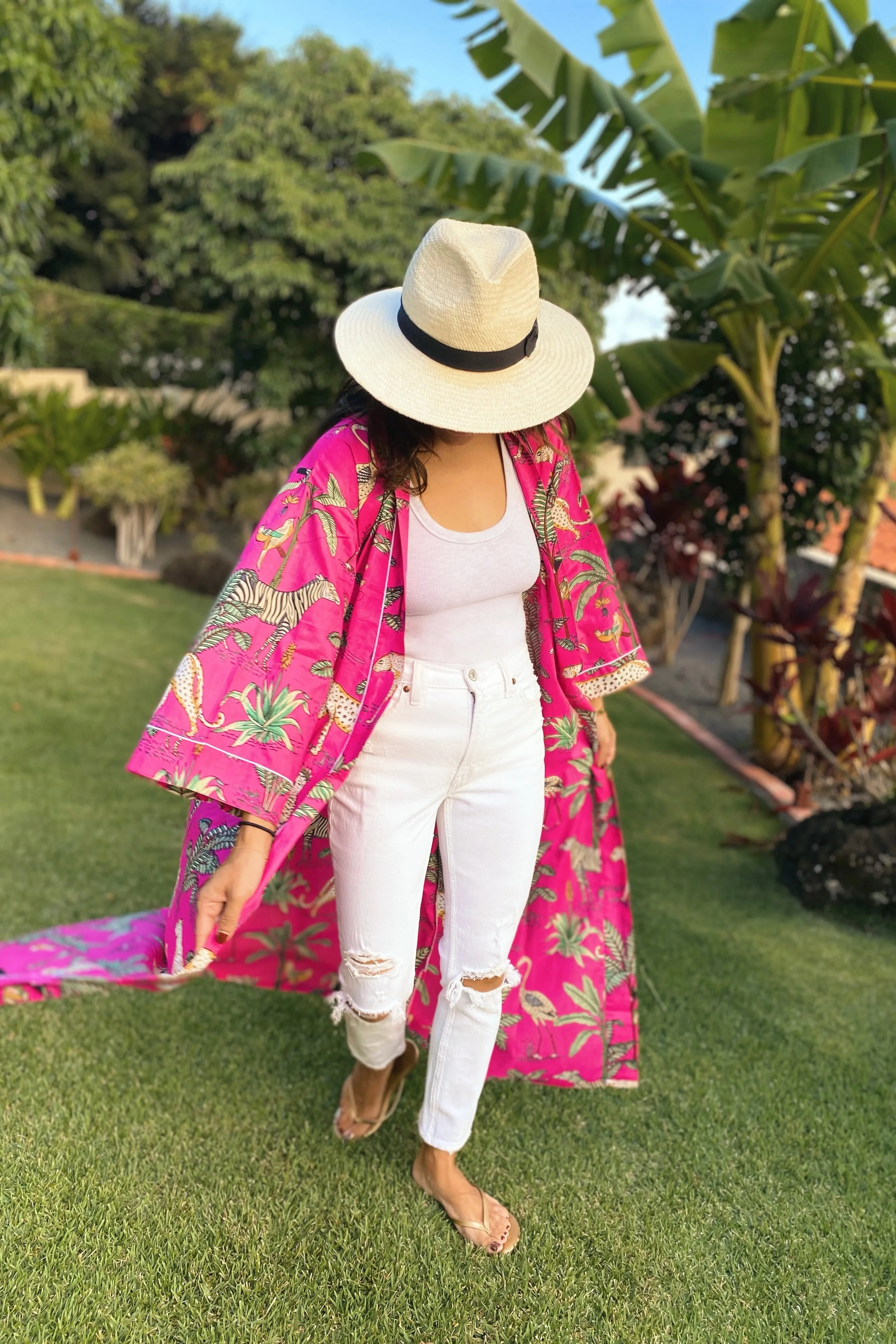 Fuchsia Jungle Robe