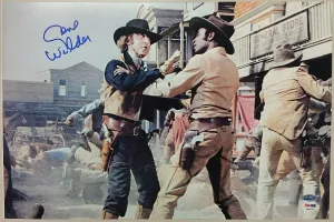 Gene Wilder Signed Autographed "Blazing Saddles" 12x18 Poster (PSA/DNA COA)