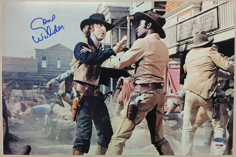 Gene Wilder Signed Autographed "Blazing Saddles" 12x18 Poster (PSA/DNA COA)
