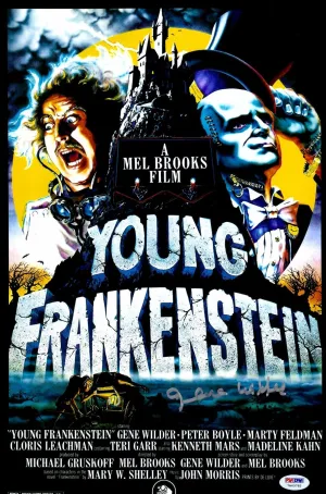 Gene Wilder Signed Autographed "Young Frankenstein" 12x18 Movie Poster (PSA/DNA COA)