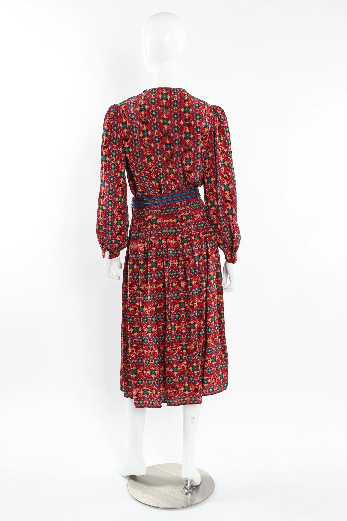 Geo Tribal Silk Top & Skirt Set