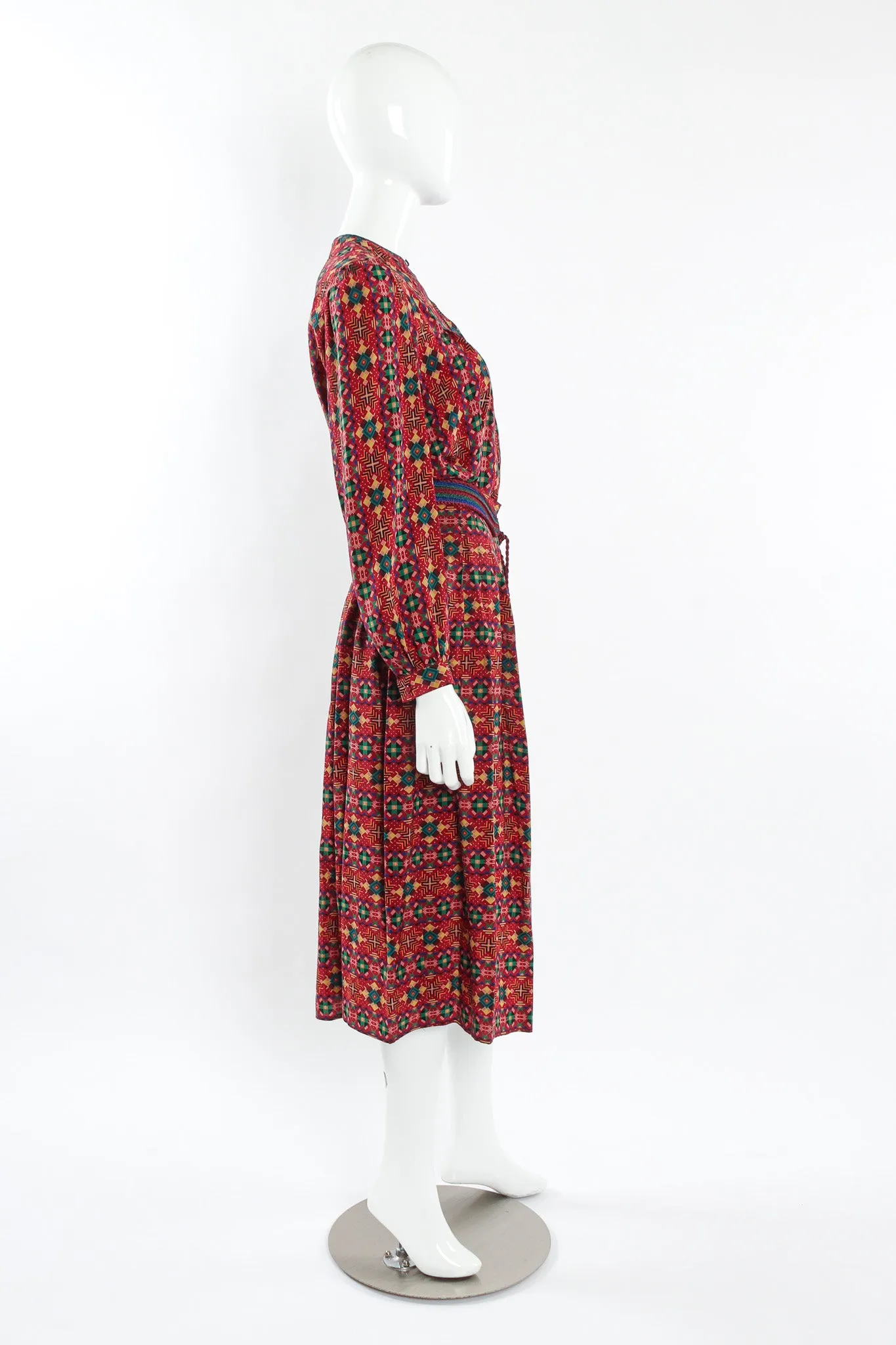 Geo Tribal Silk Top & Skirt Set