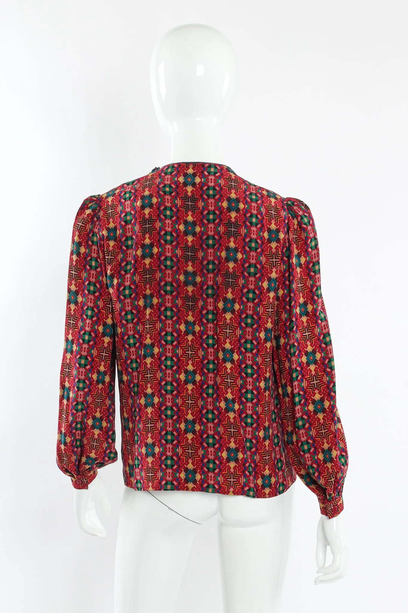 Geo Tribal Silk Top & Skirt Set
