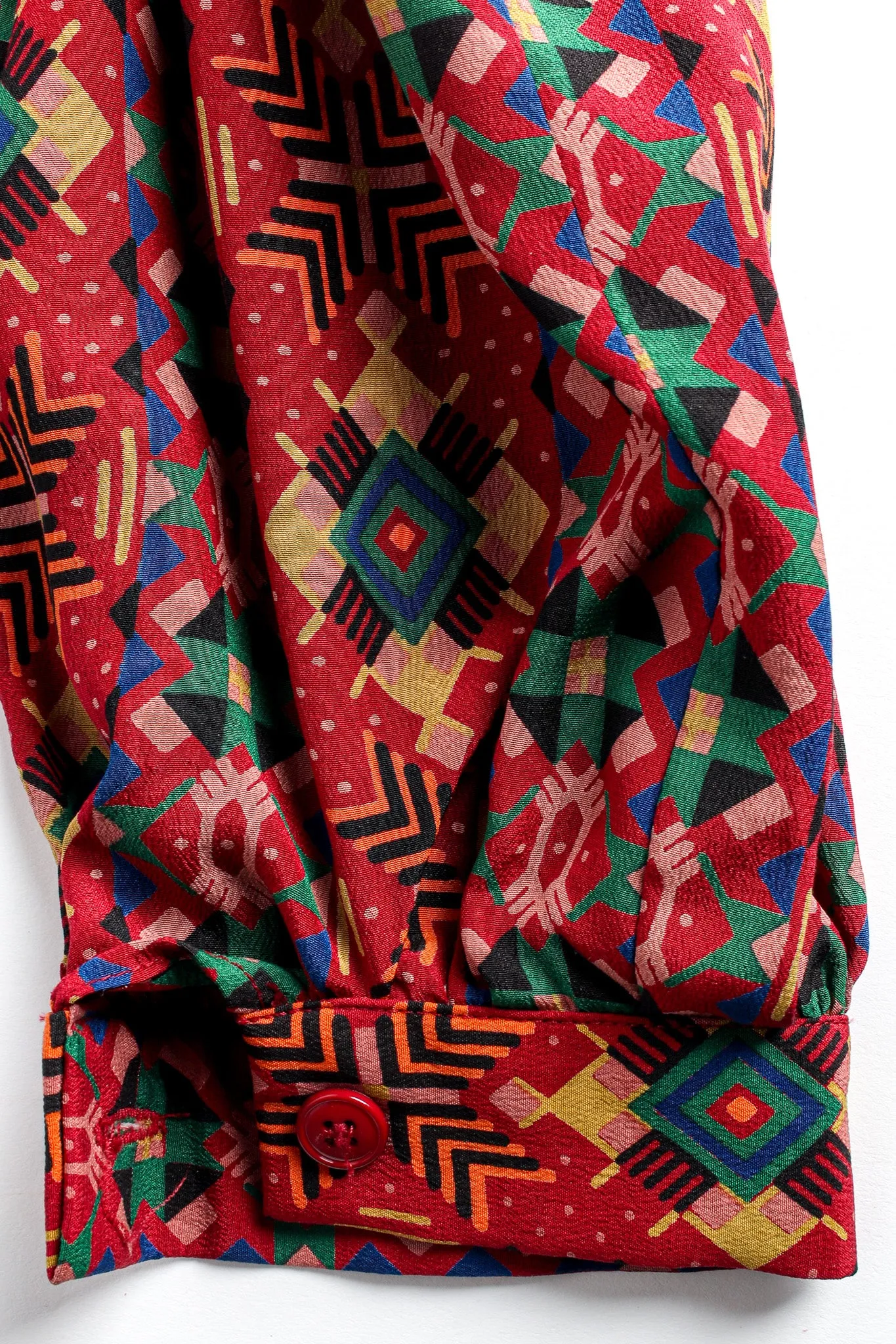 Geo Tribal Silk Top & Skirt Set