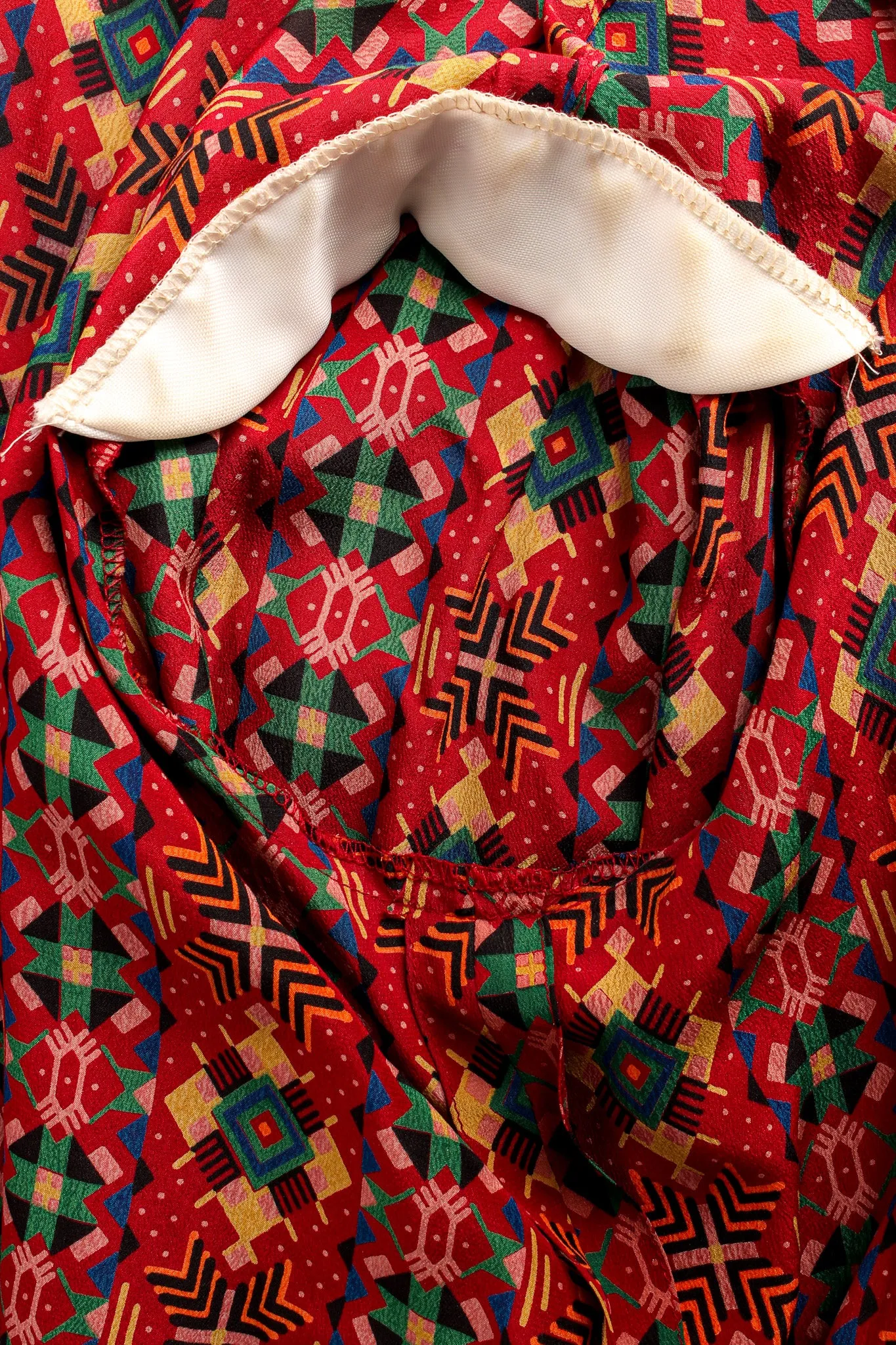 Geo Tribal Silk Top & Skirt Set