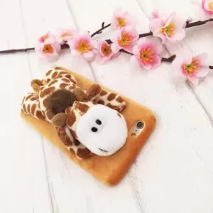Giraffe furry animal case-Iphone