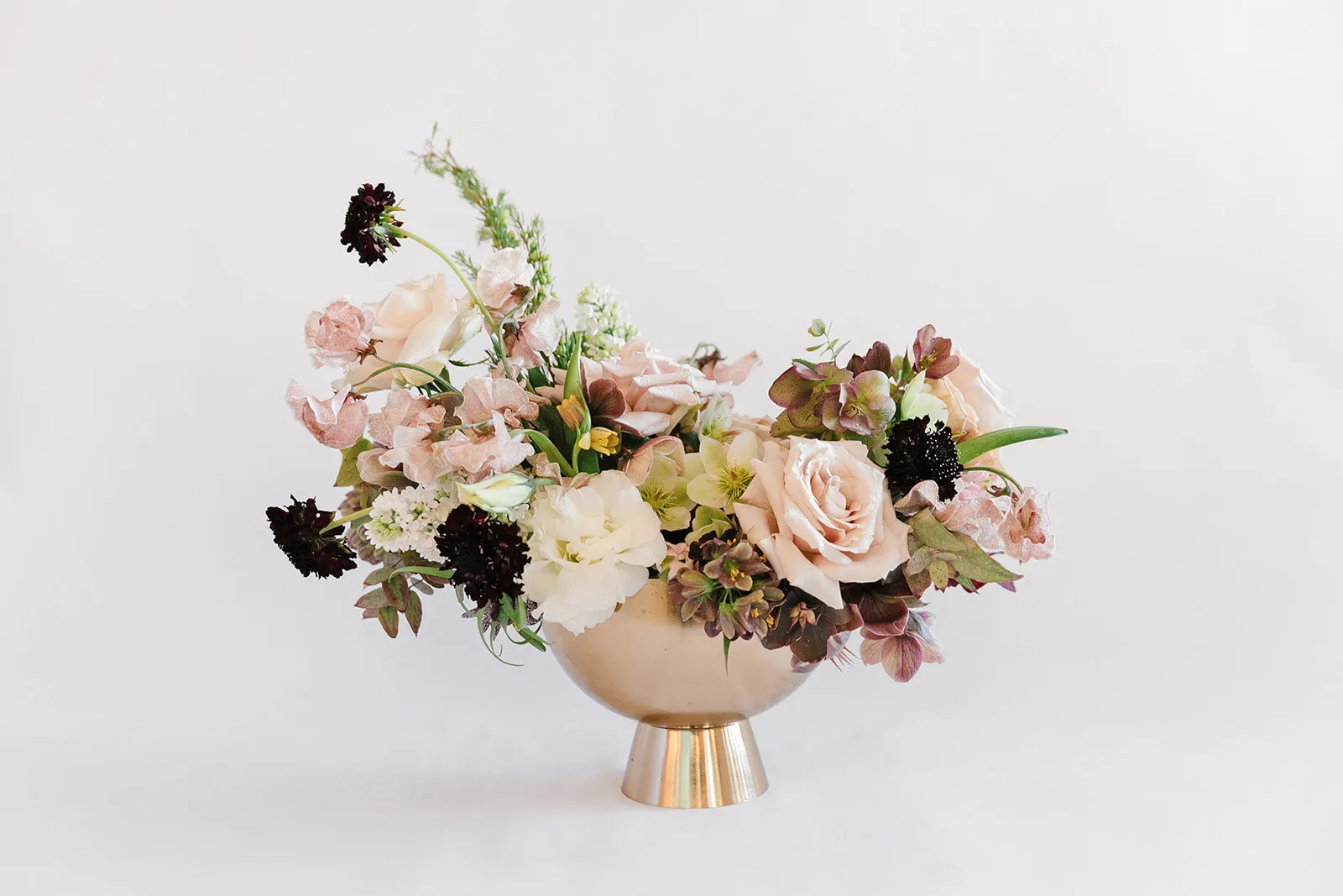 G'old Hollywood Footed Vased Centerpiece