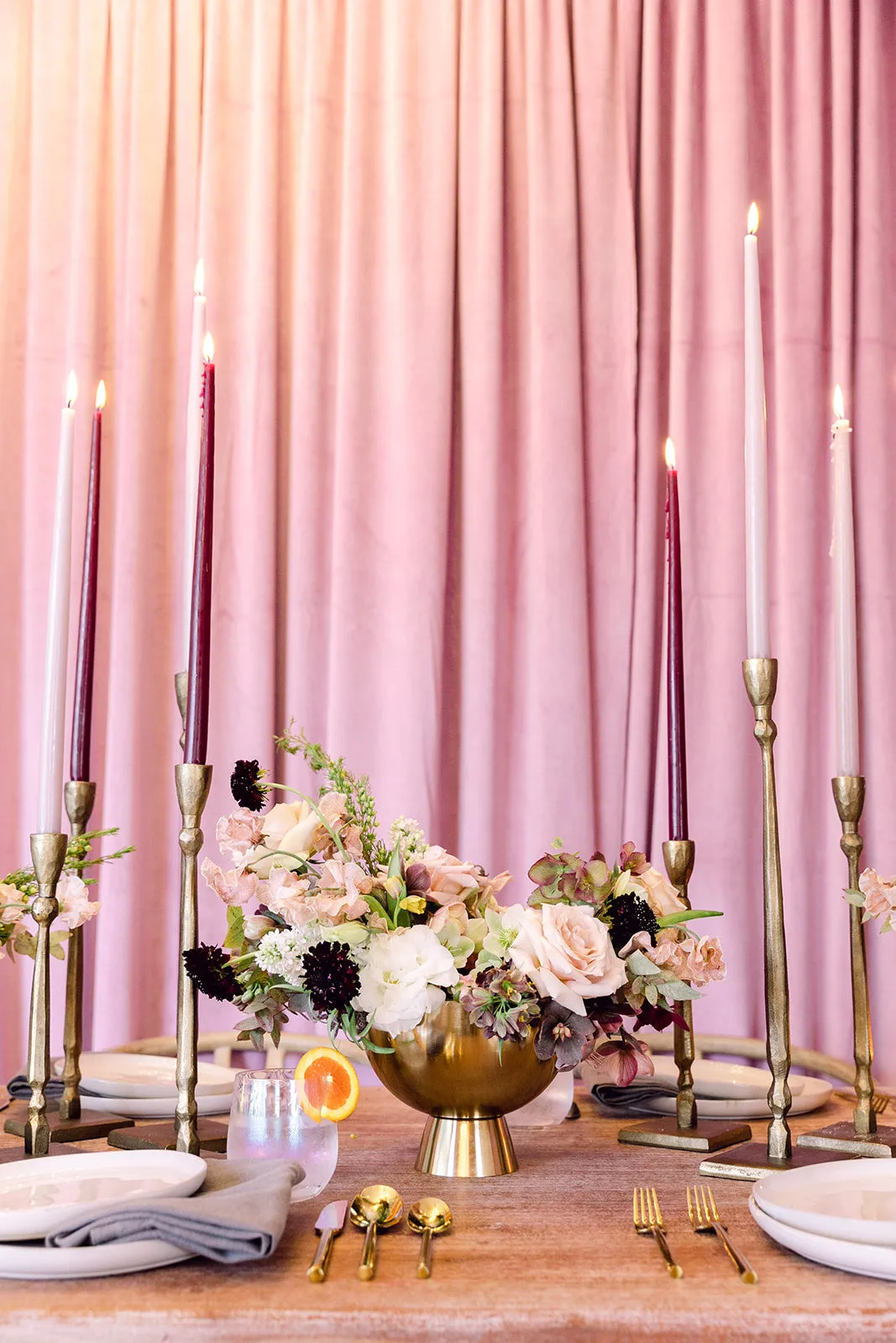 G'old Hollywood Footed Vased Centerpiece
