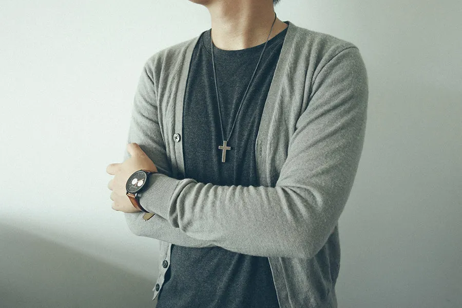 Gunmetal Cross Necklace