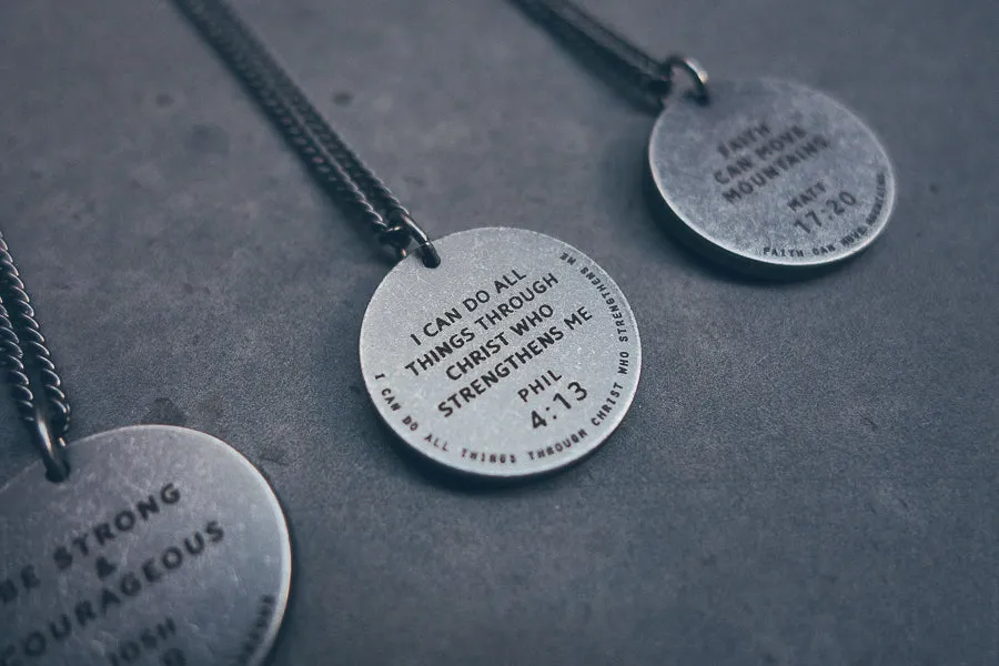 Gunmetal Round Necklace
