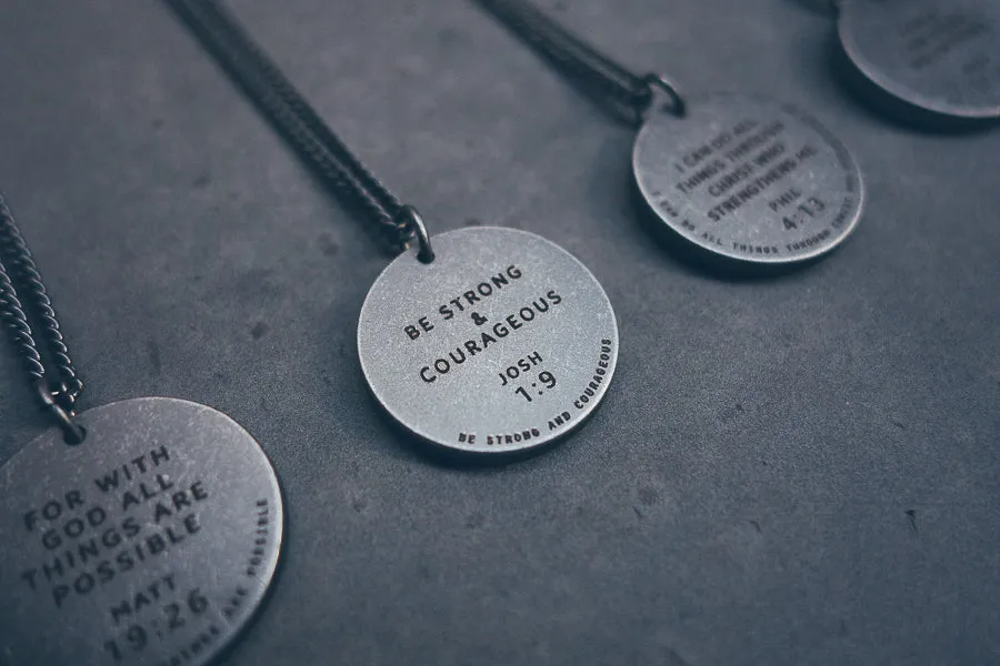 Gunmetal Round Necklace