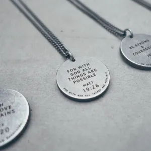 Gunmetal Round Necklace