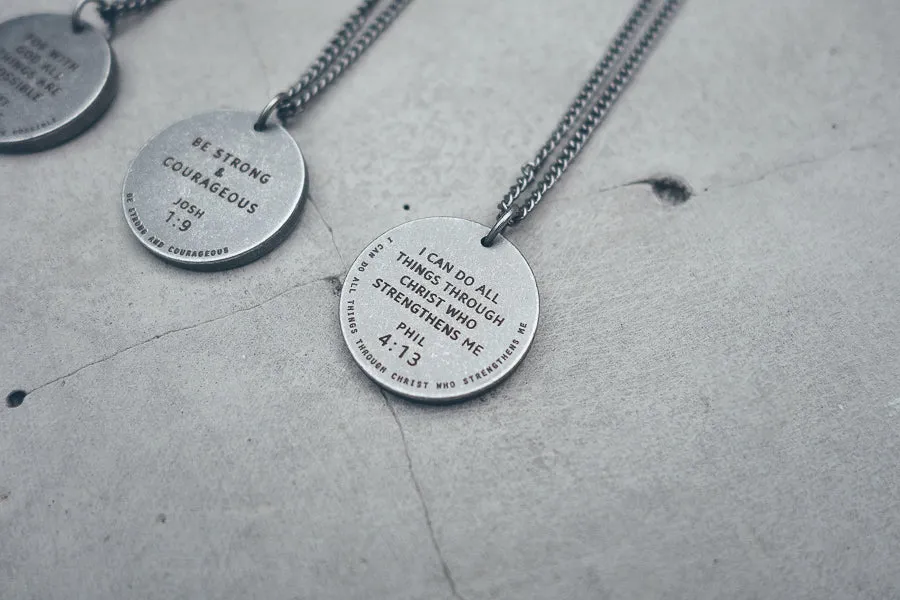 Gunmetal Round Necklace