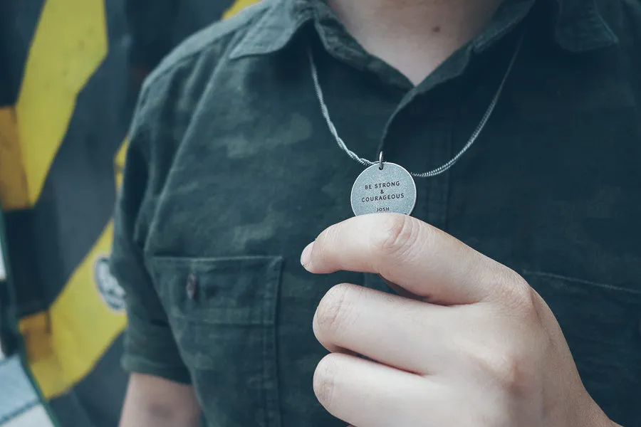 Gunmetal Round Necklace