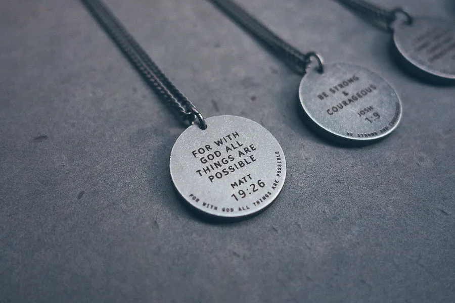 Gunmetal Round Necklace