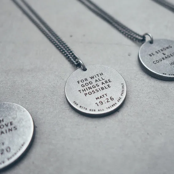 Gunmetal Round Necklace