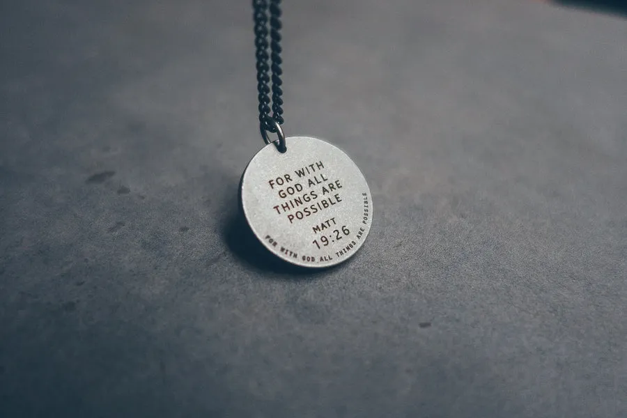 Gunmetal Round Necklace