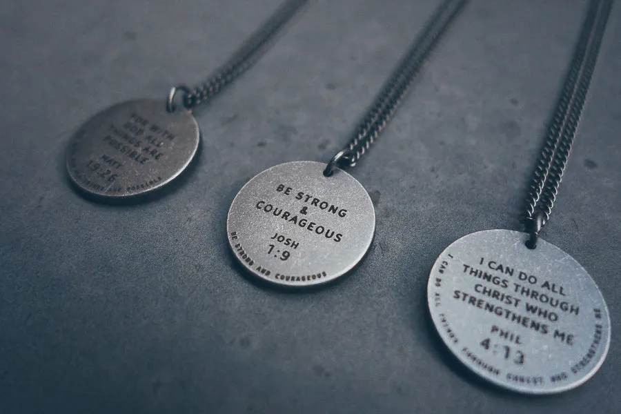 Gunmetal Round Necklace