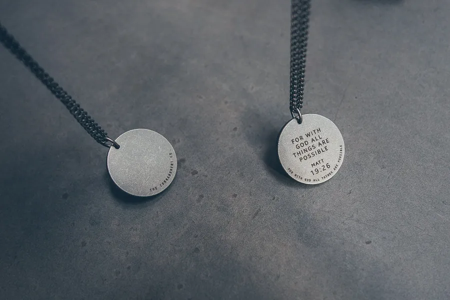 Gunmetal Round Necklace