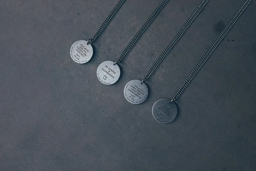 Gunmetal Round Necklace
