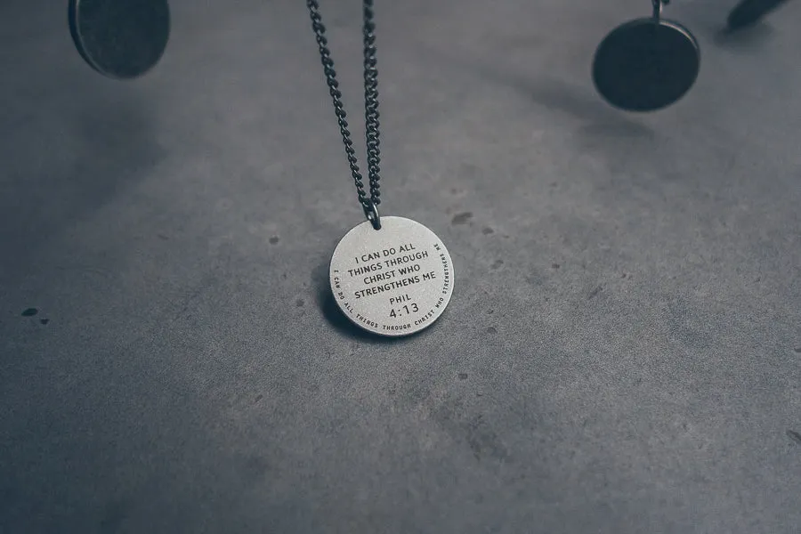 Gunmetal Round Necklace