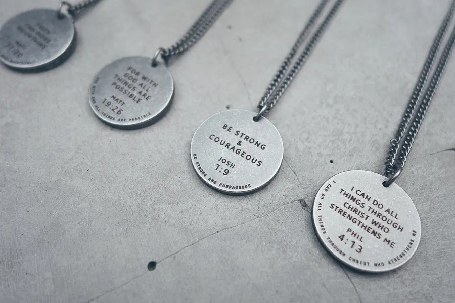 Gunmetal Round Necklace