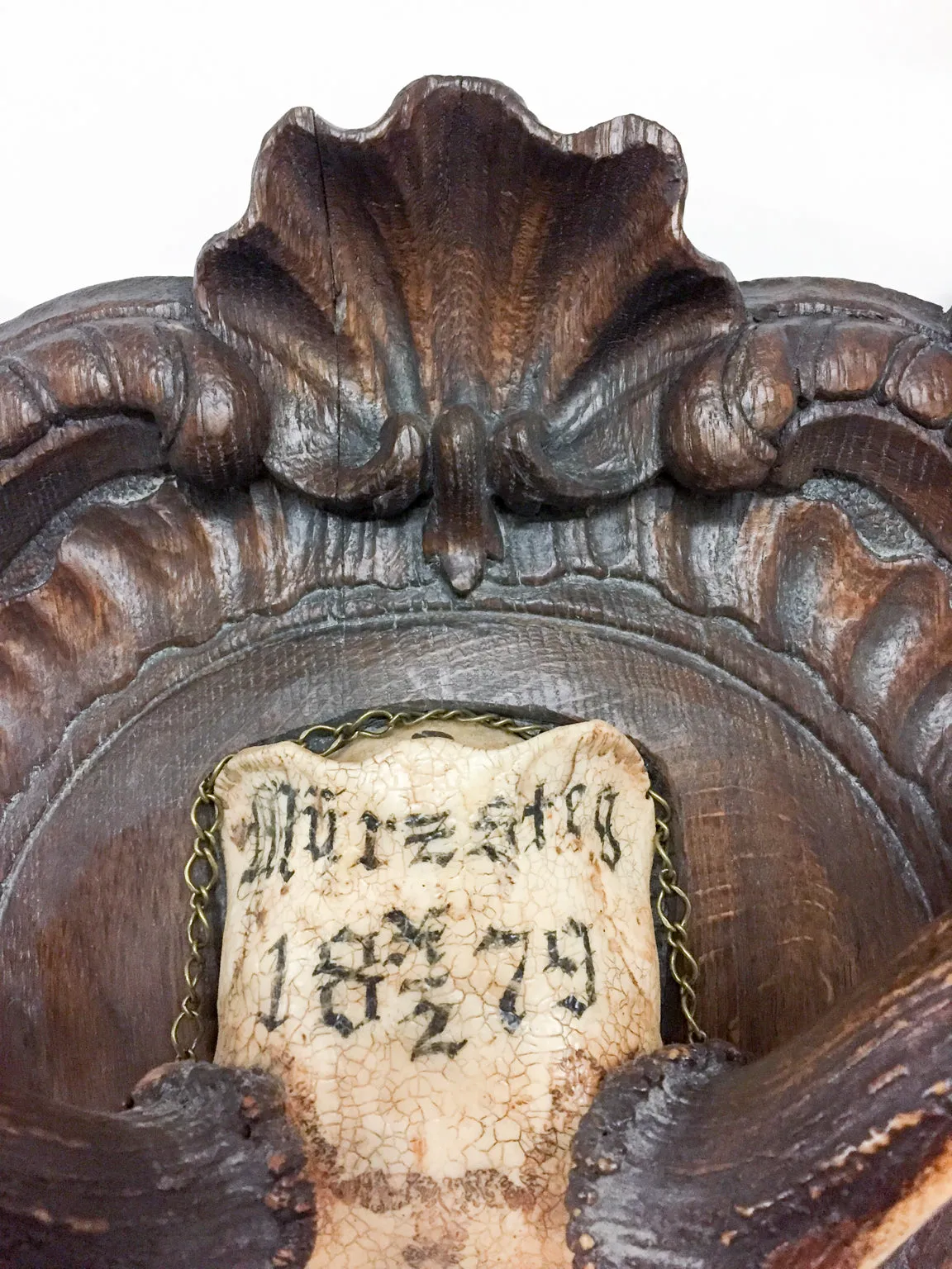 Habsburg Fallow Trophy on Original Plaque with Austro-Hungarian Gorget & Veterans Badge