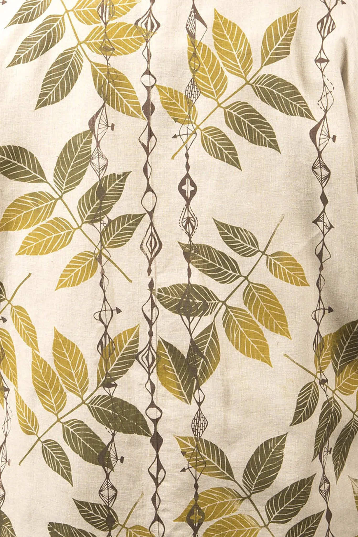 Hand Printed Leafy Jungle