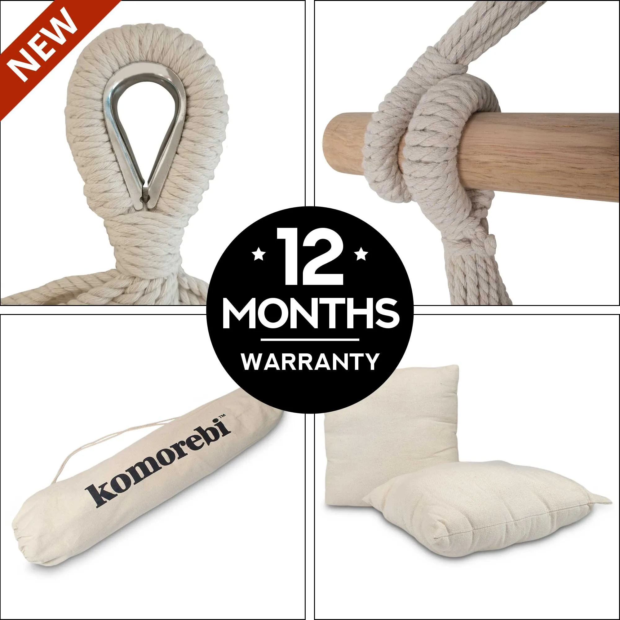 Hanging Hammock Chair (Ivory)