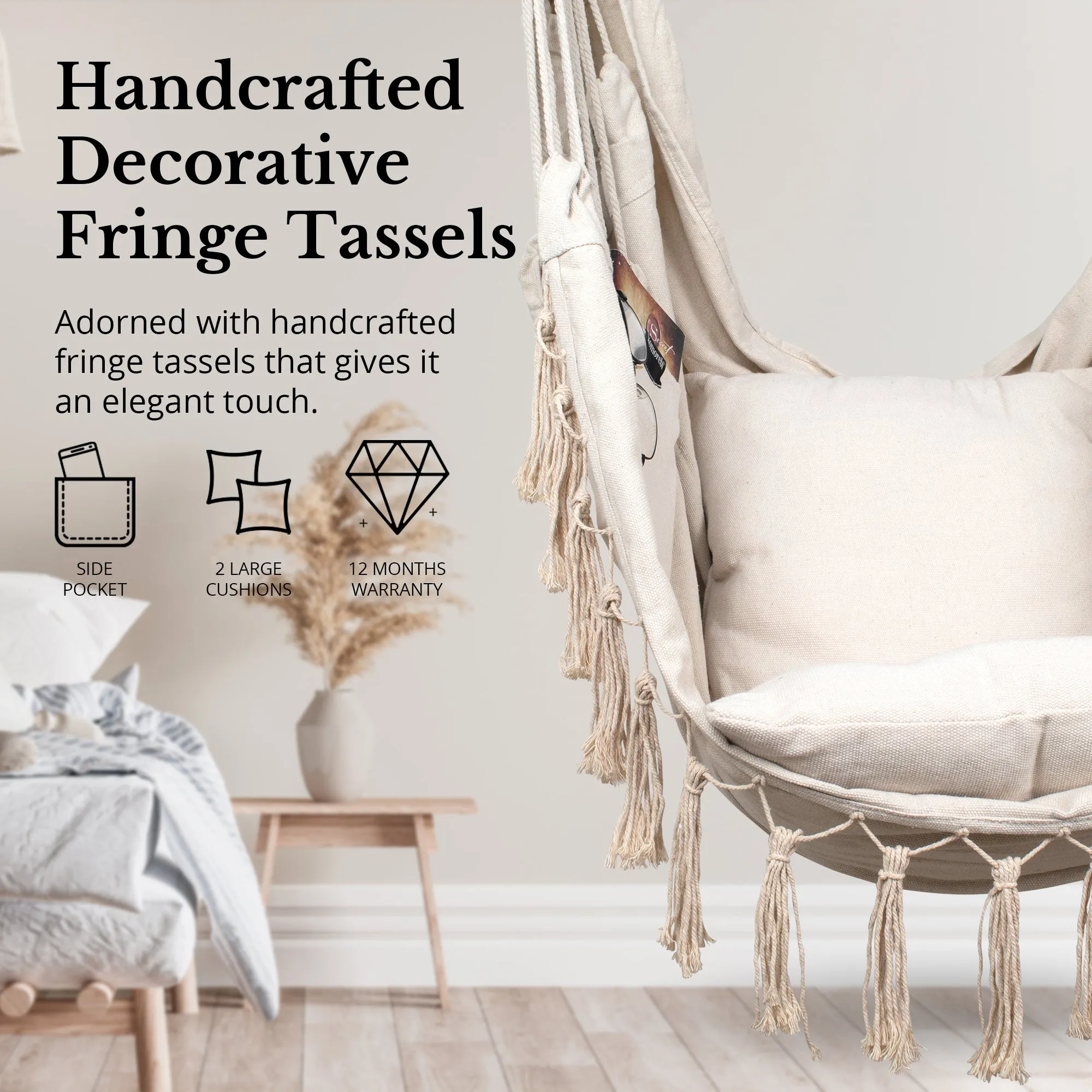 Hanging Hammock Chair (Ivory)