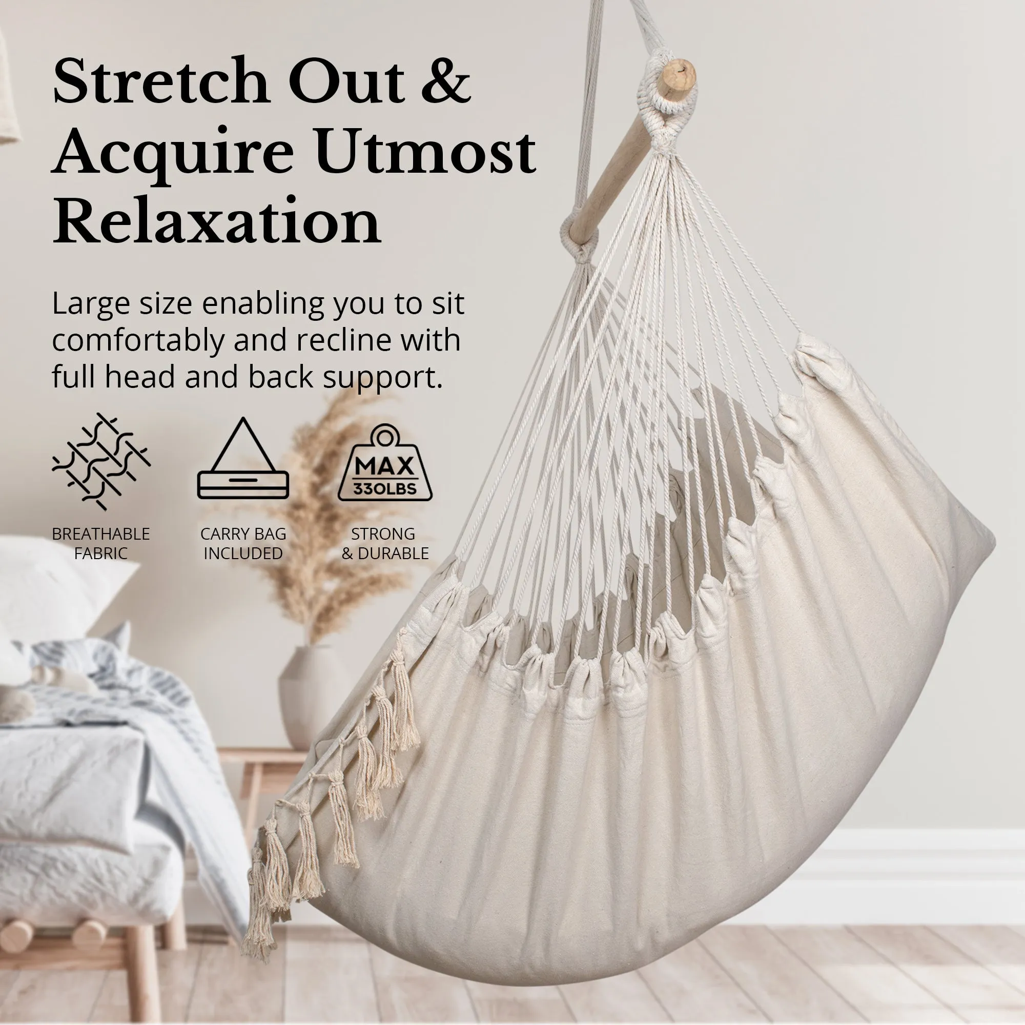 Hanging Hammock Chair (Ivory)
