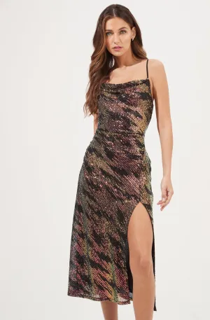 Hollywood Sequin Midi Dress