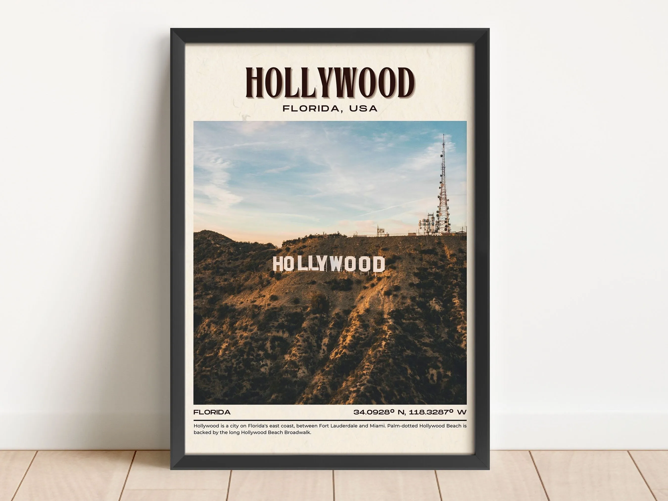 Hollywood Vintage Wall Art, Florida, USA
