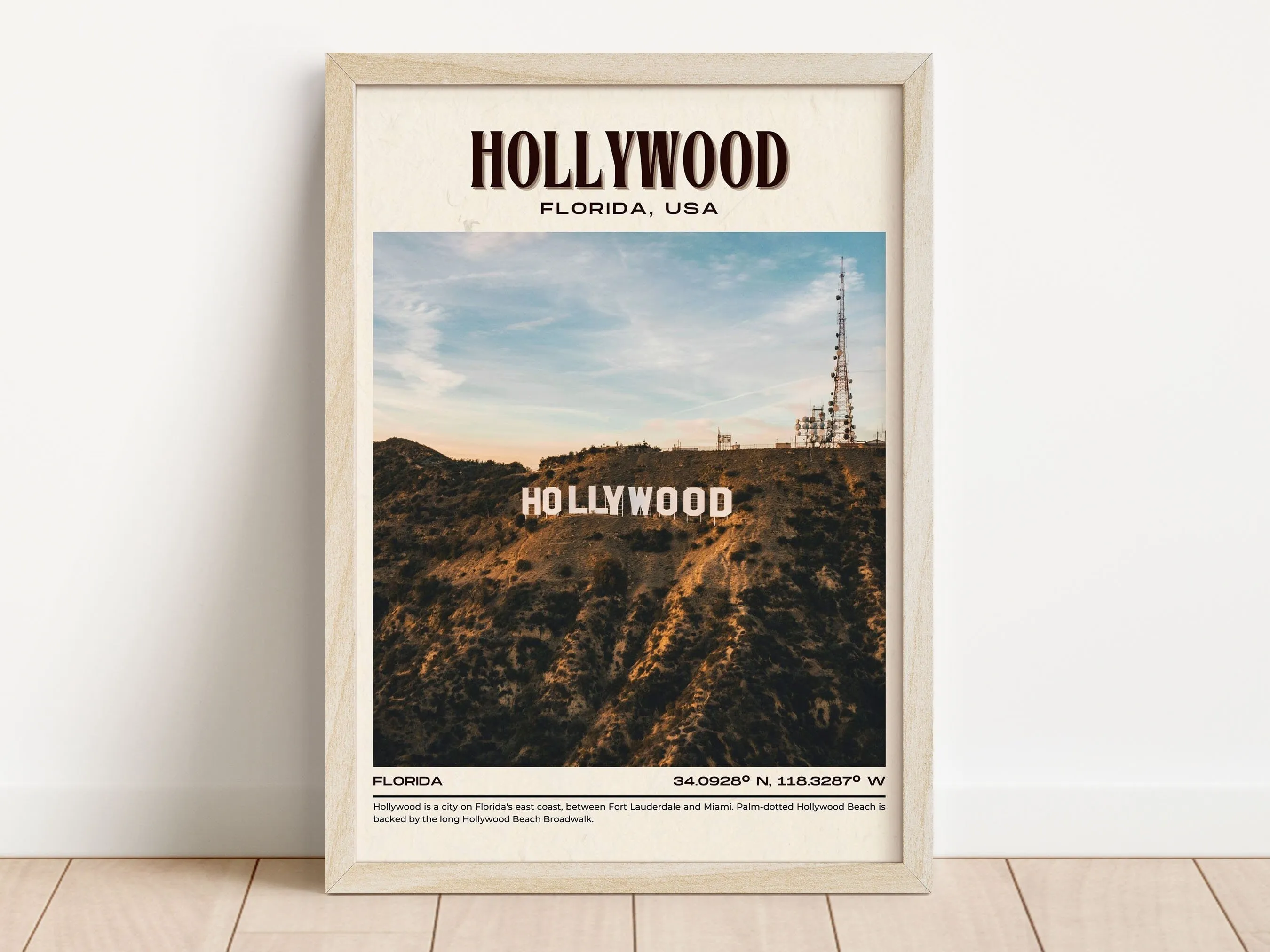 Hollywood Vintage Wall Art, Florida, USA