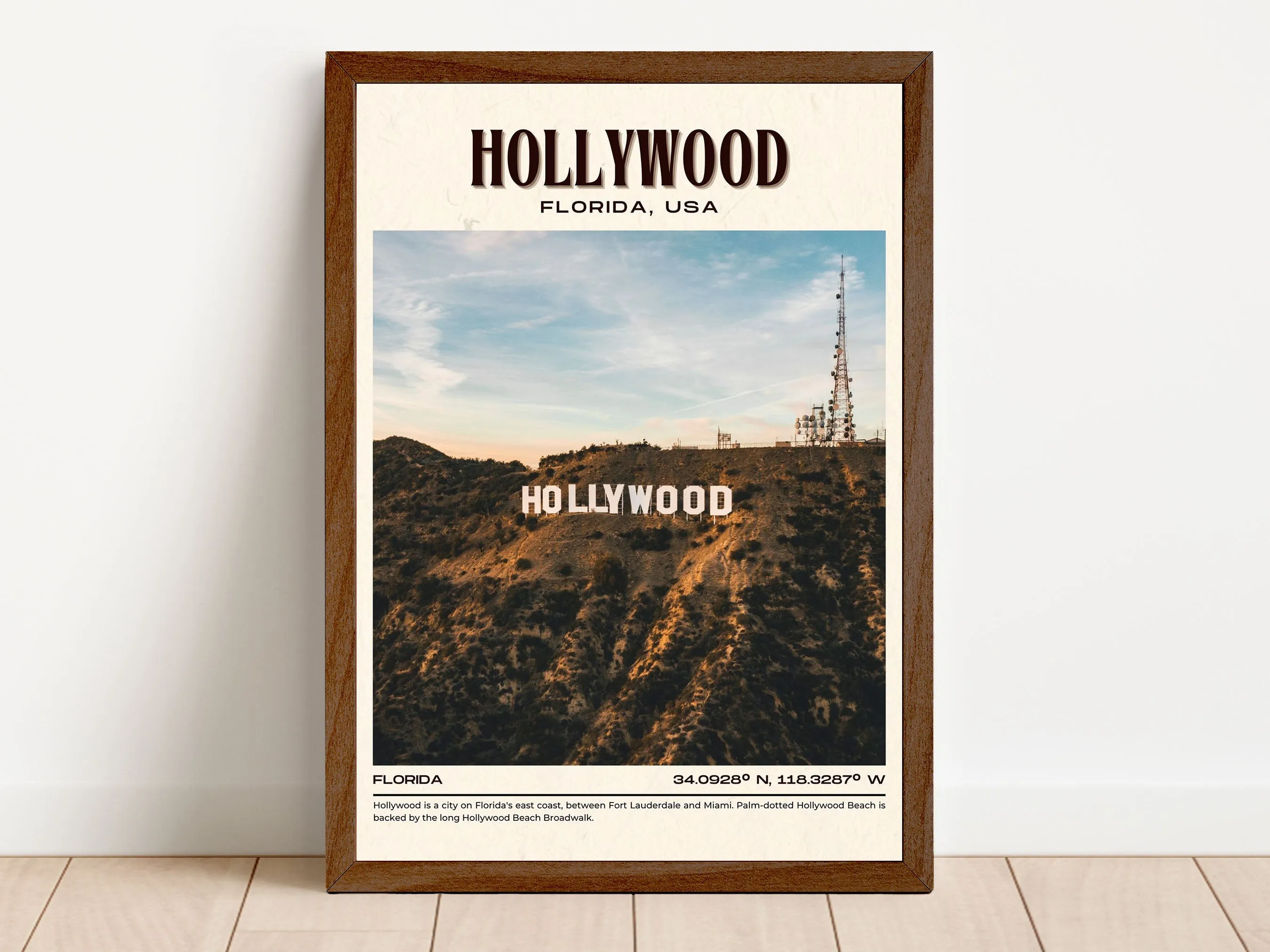 Hollywood Vintage Wall Art, Florida, USA