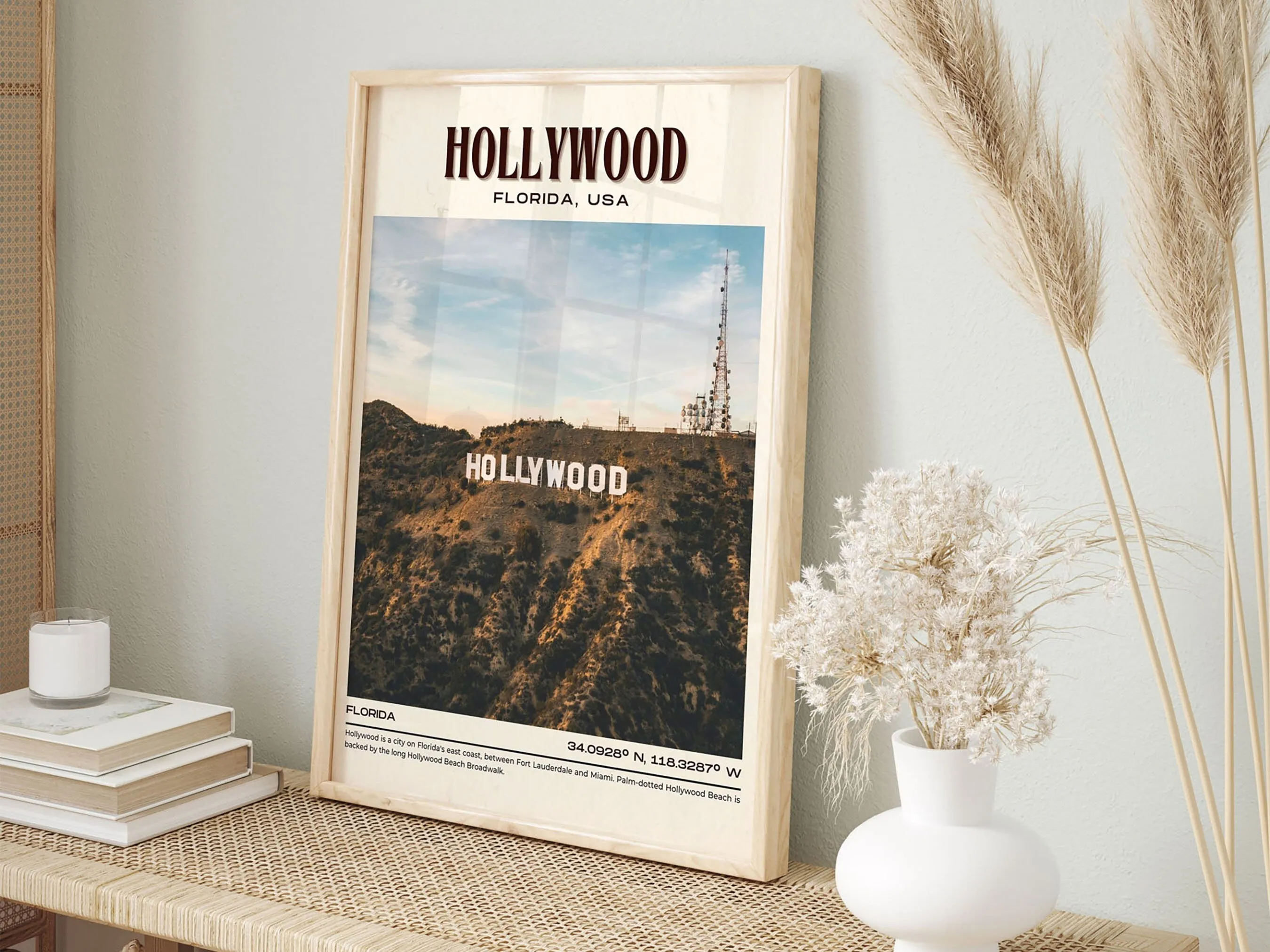 Hollywood Vintage Wall Art, Florida, USA