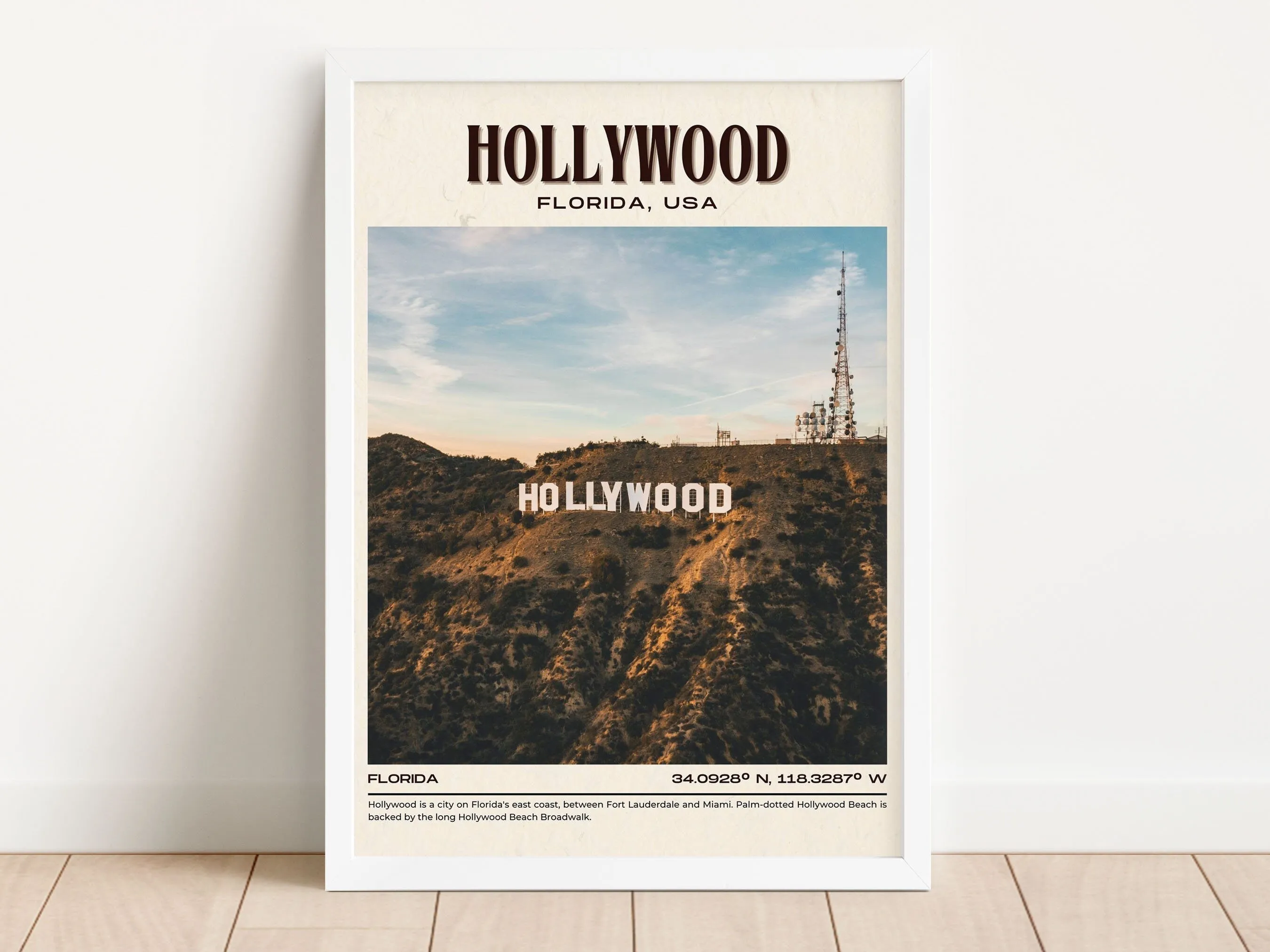 Hollywood Vintage Wall Art, Florida, USA