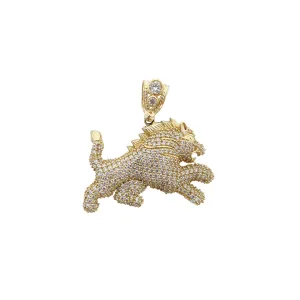 Iced-Out Qilin Pendant (14K)