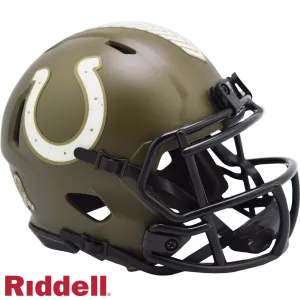 Indianapolis Colts Helmet Riddell Replica Mini Speed Style Salute To Service