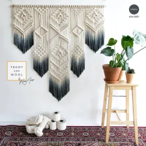 ISA Geometric Macrame Wall Hanging - Dyed Wall Tapestry