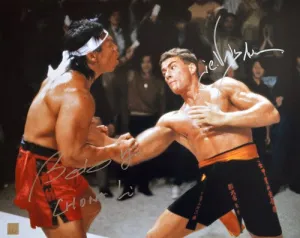 Jean Claude Van Damme & Bolo Yeung "Chong Li" Signed Autographed "Bloodsport" Glossy 16x20 Photo (ASI COA)