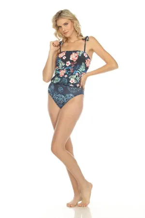 Johnny Was Annia Blouson One Piece Swimsuit Plus Size CSW1520-HX