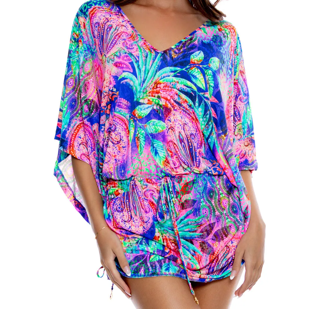 JUNGLE FEVER - Cabana V Neck Dress